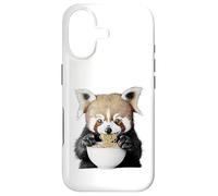 Cute Fluffy Animal Eating Ramen Noodles Design Case for iPhone 17