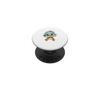 Cute Fluffy Blue Bird Peeking Adorable Animal PopSockets Adhesive PopGrip