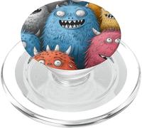Cute Fluffy Friendly Monsters Doodle Art Cover PopSockets PopGrip for MagSafe