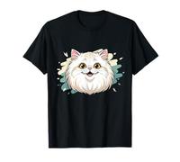 Cute Fluffy Persian Cat Face Big Eyes Kitty T-Shirt