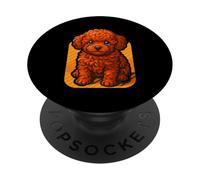 Cute Fluffy Poodle Puppy, Love Dogs PopSockets Adhesive PopGrip