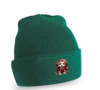 Cute Fluffy Puppy Red Hoodie Beanie Dogs Pets Birthday Gift For Him And Her O/S