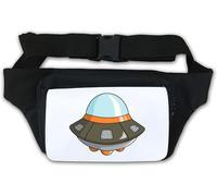 Cute Flying Saucer UFO Aliens Funny Top Waist Bag Fanny Pack White