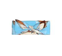 Cute Flying Seagulls Print Baby Bow Headband - Stretchy & Soft, Perfect Full Moon Gift for Infant Girls