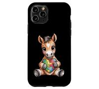 Cute Foal Autism Awareness Puzzle Heart Support Case for iPhone 11 Pro