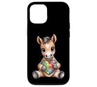 Cute Foal Autism Awareness Puzzle Heart Support Case for iPhone 12/12 Pro