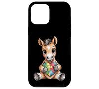 Cute Foal Autism Awareness Puzzle Heart Support Case for iPhone 12 Pro Max