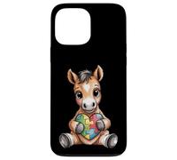 Cute Foal Autism Awareness Puzzle Heart Support Case for iPhone 13 Pro Max