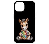 Cute Foal Autism Awareness Puzzle Heart Support Case for iPhone 14