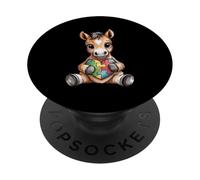 Cute Foal Autism Awareness Puzzle Heart Support PopSockets Adhesive PopGrip