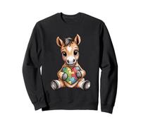 Cute Foal Autism Awareness Puzzle Heart Support Sweatshirt