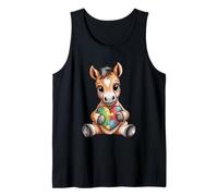 Cute Foal Autism Awareness Puzzle Heart Support Tank Top