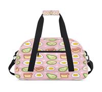 Cute Food Avocado Duffel Bags for Women Men Kids Girls Boys Overnight Weekender Travel Bag 24L Sport Gym Duffel Bag Practice Tote Carry Bag