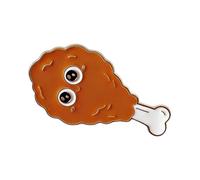Cute Food Enamel Lapel Pin, Pizza Burger Fries Chicken Brooch Badge Accessory for Denim Jackets Backpacks Hats, 4 Pieces Multicolour Cartoon Fast Food Small Gift B