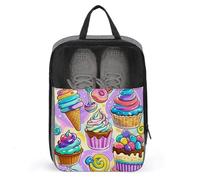 Cute Food Shoe Bag Travel Shoe Organizer Water-Resistant Shoe Pouch with Zipper Sneaker Dust Bag, gray, One Size, Modern