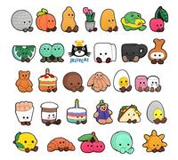 Cute Food Shoe Charms, Shoe Decoration Charms for Croc, Girls Boys Lovely Animals Durable Waterproof Cartoon Bracelet Wristband Accessories, Birthday, Party, Gifts