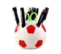 Cute Football Shaped Pen Holder Durable Plastic Pencil Storage Rack Box Organizer Container Students Stationery Office Supplies