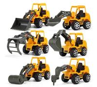 Cute for mini Excavator Toys 6 Pcs for Toddlers 2+ Cute for mini