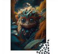 Cute Forest Alien Wooden Jigsaw Puzzles 1000 Pieces Jigsaw Creative Rectangular Large Family Puzzle Game Artwork for Adults Teens 1000pcs (75x50cm)