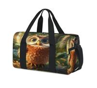 Cute Forest Animal Owl Sport Duffel Bags for Kids Girls Boys Women Men Overnight Weekender Travel Bag Tote Carry Gym Casual Duffel Bags