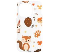 Cute Forest Animals Fox Bunny Owl Woodland Friends Case for iPhone 15 Pro