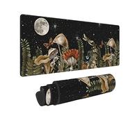 Cute Forest Witch Magic Moon Mushroom Snail Mouse Pad XL Extended Desk Mat, Non Slip Rubber Base Stitched Edge Gaming Pc Desktop Large Mice Pad,31.5¡Á11.8 Inch
