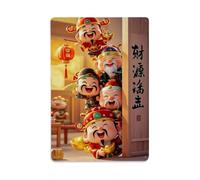 Cute Fortune Gods Stack Retro Metal Tin Sign, Vintage Decor Art Poster for Bar, Home, Man Cave, Kitchen, Laundry Room Gift 8x12Inch