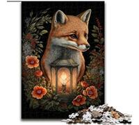 Cute Fox 1000 Pieces Jigsaw Puzzle For Adults Teens, Suitable for Ages 14 And Up Wall Decoration Christmas Birthday Gift (50x75cm)