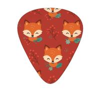 Cute Fox 12 Pack Guitar Picks With 3 Thicknesses And Storage Box, Abs Plectrums For Electric Bass Guitar Players