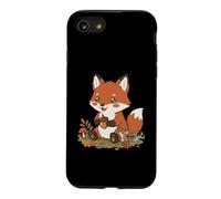 Cute Fox Acorn Mouse Autumn Mushroom Cartoon Fall Forest Art Case for iPhone SE (2020) / 7/8