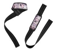 Cute Fox Anime Girl Lifting Wrist Straps Neoprene Padded Wrist Wraps Gym for Weightlifting, Deadlifting, Exercise, Strength Training