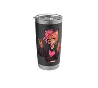 Cute Fox Anime Style Cartoon Character Graphic Playful Sharp Stainless Steel Insulated Tumbler