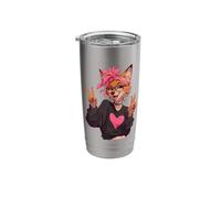 Cute Fox Anime Style Cartoon Character Graphic Playful Sharp Stainless Steel Insulated Tumbler