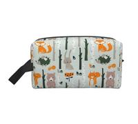 Cute Fox Bear Bird Tree Storage Bag Toiletry Bag Travel Bag Cute Cosmetic Bag Makeup Accessories