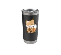 Cute Fox Bubble Tea Lover Kawaii Animal Art Stainless Steel Insulated Tumbler