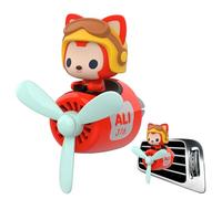 Cute Fox Car Decor Air Fresheners, Cartoon Fox Pilot Air Vent Clip Car Interior Decoration, Aromatherapy Air Vent Air Freshener, Cute Car Odor Eliminator,
