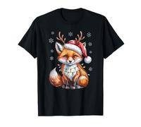 Cute Fox Christmas Funny Animal Lovers Holiday Pajama T-Shirt