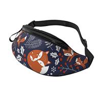 Cute Fox Crossbody Bag Runner Small Hip Pouch Bum Bag Running Waistpack Bumbag Beltbag Sport Slim Fashionable for Jogging Hiking Woman
