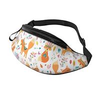Cute Fox Crossbody Bag Runner Small Hip Pouch Bum Bag Running Waistpack Bumbag Beltbag Sport Slim Fashionable for Jogging Hiking Woman