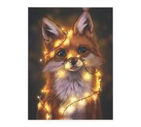 Cute Fox Crystal Sticker, 3D Stereoscopic Effect, Pattern Does Not Fall Off When Exposed to Water