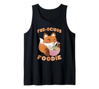 Cute Fox Eating Ramen Foodie Artwork Tank Top