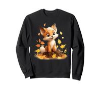 Cute Fox Fall Season Creature Design Sweatshirt
