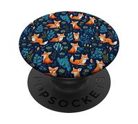 Cute Fox Family Sitting in the Woodland, Animal Lover Fun PopSockets Swappable PopGrip