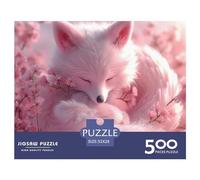 Cute Fox for Adults Thickened Wooden Jigsaw Puzzle 500pcs Educational Stress Relief Toy Educational Toy Intellectual Game Home Decor Challenge Educational 500