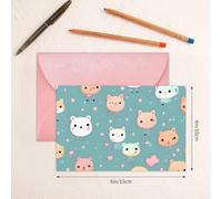 Cute Fox Greeting Card, Blank Card With Envelope, 4x6 Inches (Approx. 10x15 Cm), For Events, Weddings,#Birthdays.