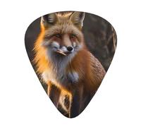 Cute fox guitar pick set, 3 different thicknesses, 12 pieces for a variety of instruments