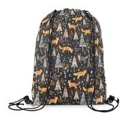 Cute Fox Holt Fox Cinch Sack Pack Lightweight Sports Backpack Durable String Bag For Yoga Storage Picnic 36X42Cm