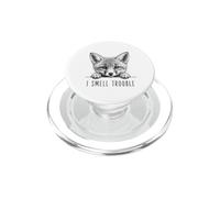 Cute Fox I Smell Trouble Peeking Animal Lover Realistic Art PopSockets PopGrip for MagSafe