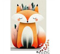 Cute Fox Illustration-12 Jigsaw Puzzles Puzzle for Adults Kids. 1000 Pieces Impossible Challenge Toy Educational Game Home Decoration for Adults& Kids Age 14 Years Up 38x26cm/1000pcs