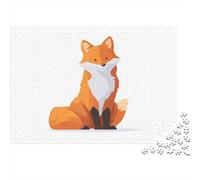 Cute Fox Illustration-2 Jigsaw Puzzles Puzzles for Adults Kids. 1000 Pieces Whimsical Challenge Toy Educational Game Home Decoration for Educational Games Gifts 38x26cm/1000pcs